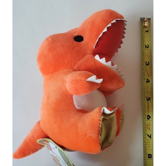 Mochipuni T Rex Dinosaur CUTE Orange Plush 6" NWT - Picture 6 of 6